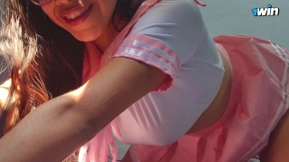 POV - Morena Gostosa encharca seu TRAVESSEIRO com sua BUCETA molhada antes da escola😈🥵Big Ass/ Wet