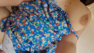 Innocent Sexy Girl with Sweet Panties allows Me to Rub Cock on Her Pussy