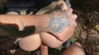 Public Rough Fuck in the Woods