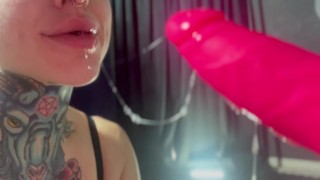 Bald Tattoo Girl Hears Friend Having Sex, Needs To Have Fun Too