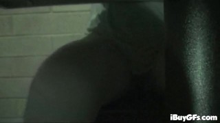 Horny cock sucking teen gives head in POV