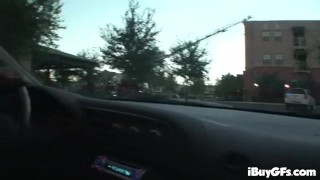 Horny cock sucking teen gives head in POV