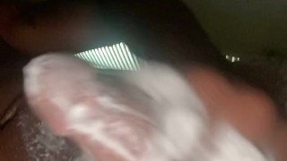 Soaping my dick till i cum