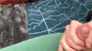 Lazy wank, dripping cumshot
