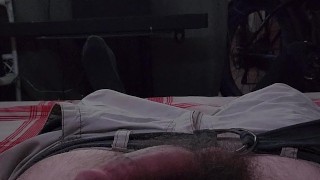 Horny guy busts another one