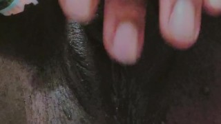 Showing you my soaking wet hairy holes and swollen big clit