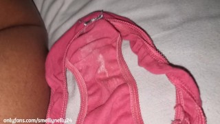 Making Him Sniff My Stained Panties and Clean My Stinky PUSSY and ASSHOLE