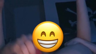 Teen gapes tight hole with huge dildo