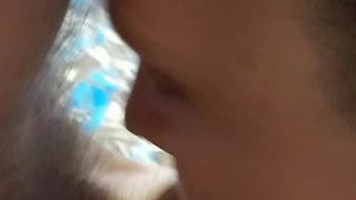 My sexy bbw wife let me fuck her mouth tell i cum on her