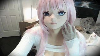 Pinky Nina Pt2! Getting a closer look of your masked anime girlfriend and her tight rubber body!