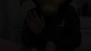 Cute Furry giving a foot job | Verbal | POV|