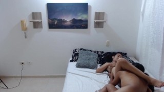 Lesbian couple have sex to celebrate their birthday