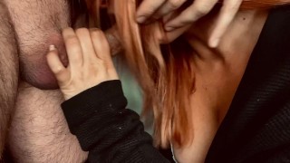 LILY SUCKS HER BOYFRIEND AND A BIG DILDO