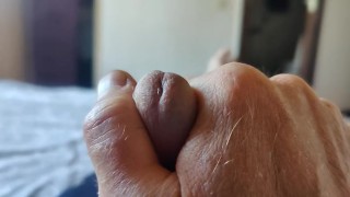 Shy Racoon is edging his cock