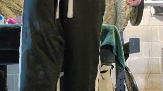 Desperately peeing my pants and thong