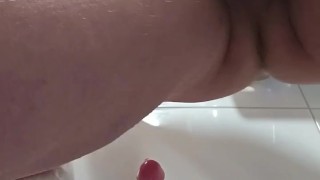 Fit Daddy Dildoes Himself and Ejaculates on Camera