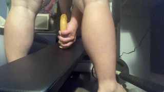 Chubby plays/Rides his dildo🍆💦 wanting it to be you to fill me up ⬆️