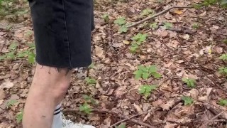  peeing in forest
