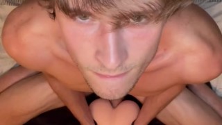 Sexy Guy Moaning Loud While Fucking Sex Doll Till Cum 💦