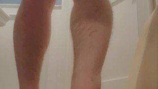 Huge dinosaur egg buttplug under yoga pants and g string makes extreme gape!