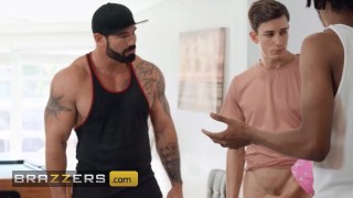 BRAZZERS - Callie Black And Her Busty Stepmom Victoria Lobov Take On 4 Guys At The Same Time