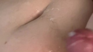 Chubby korean girlyboy moans and cums all over themself