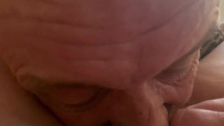 Old men licking young pussy