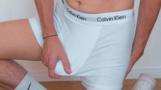 Young Guy Wearing White Sneakers Cums All Over The Floor /// Jordan Wilder