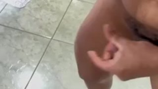 Cumshot in the mirror