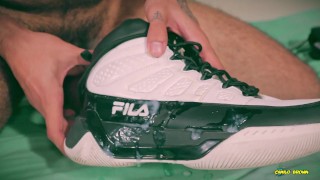 Camilo Brown Discovers a New Fetish Sniffing And Fucking His Shoes And Covering Them In Cum