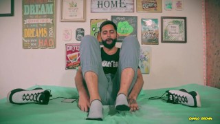 Camilo Brown Discovers a New Fetish Sniffing And Fucking His Shoes And Covering Them In Cum