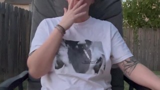 Smoking In The Backyard, I Hope No One Saw(more SF content on OF)