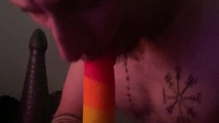 Toys inside my tight ass - Anal training
