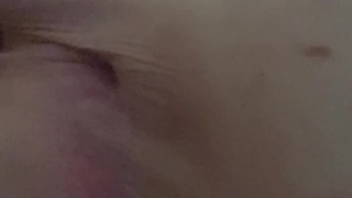 Teen playing with his hole