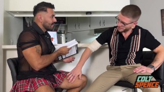 Colt the Tutor Breeds Hot College Student HairySalvi in Skirt Rough