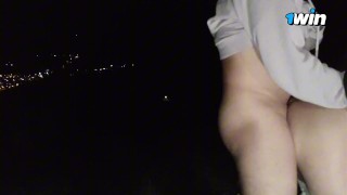 FUCKING HARD ON A CLIFF AT NIGHT UNTIL WE CUM AT THE SAME TIME