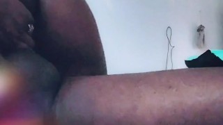 Big Booty Ebony Housewife Rides StepSons BBC until he cums