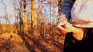 Long jerk through a lovely sunset. Huge load as the happy end