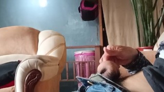 Latin young man fucking his cock very hot