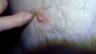 Using my long nails play with a nipple