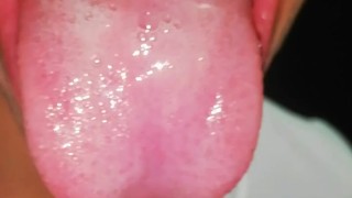beso humedo,tongue, saliva, lengua , sloopy, sucking, escupir fetish, lengua larga y babeante primer