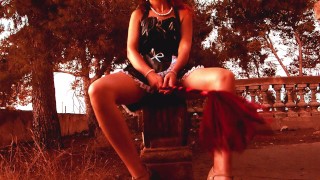 Ariel Ortiz, the maid, while cleaning the house, gets horny and starts masturbating for her stepfath