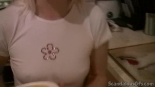 Playing with your GFs nipples in close up POV