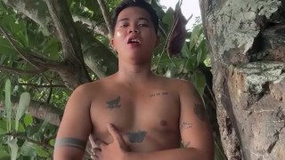 Horny and Jerking Off Outdoors