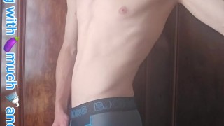 Catch the cum before it floats away... Cumming with Björn Borg 🍆 in a river + jerking off🥵