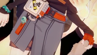 【ゼンレスゾーンゼロ】リン(Rin)が複数人に乳揉まれ攻められる3Dエロアニメーション。(りんpart2。ZZZ Belle gangbang.铃群交)