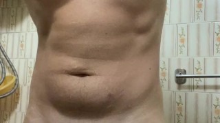 Bathroom before going for a morning walk