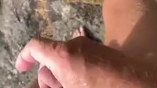 Nude beach and wanking