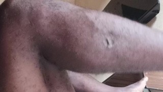 Practicing how to bottom while my balls and cock dangling on air