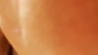 Testing camera angles before playing with anal sex toys for the first time